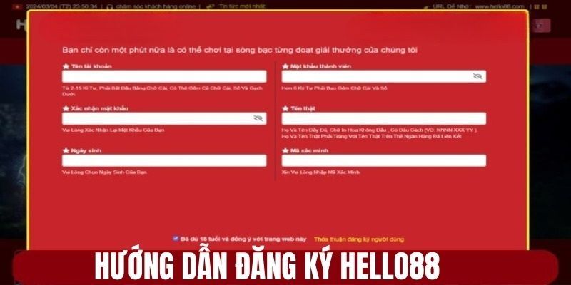 Hướng Dẫn Các Bước Tạo Tài Khoản Trên Hello88 - pixon